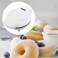 BIT Máquina Eléctrica antiadherente para hacer rosquillas, dispositivo de cocina de 1200W, 110/240V con 7 orificios para hacer gofres y pasteles, enchufe europeo y estadounidense para uso doméstico - details 1