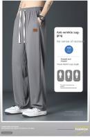 Pantalones De Jogger Largos Casuales Para Hombre Para Secado Rápido Primavera Verano Delgados Moda Rectos Sueltos Fluidejos Trousers - details 1
