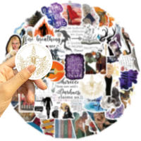 50PCS Pegatinas De Novela Cartoon Throne of Glass Para Laptop Suitcase Skateboard Moto Guitarra Botella Decalcomanía DIY - details 8