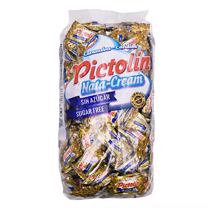 Pictolín Caramelos Pictolín Dulce de leche y Nata sin azúcar 800g. - 1