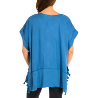 Karl Marc John-Poncho holgado con borlas de cuello de pico 8949 para Mujer