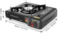 Horno portátil para exteriores, estufa de gas ajustable de 2900 W, estufa liviana, equipo de cocina para acampar, equipo de emergencia, perfecto para cocinar en campamentos, compatible con carrito o cilindro de gas. - details 7