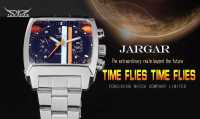 Reloj Mecánico Automático Para Hombre JARAGAR 569 Moda Retro Cuadrado Con Calendario Acero Inoxidable Resistente Al Agua Para Negocios - details 1