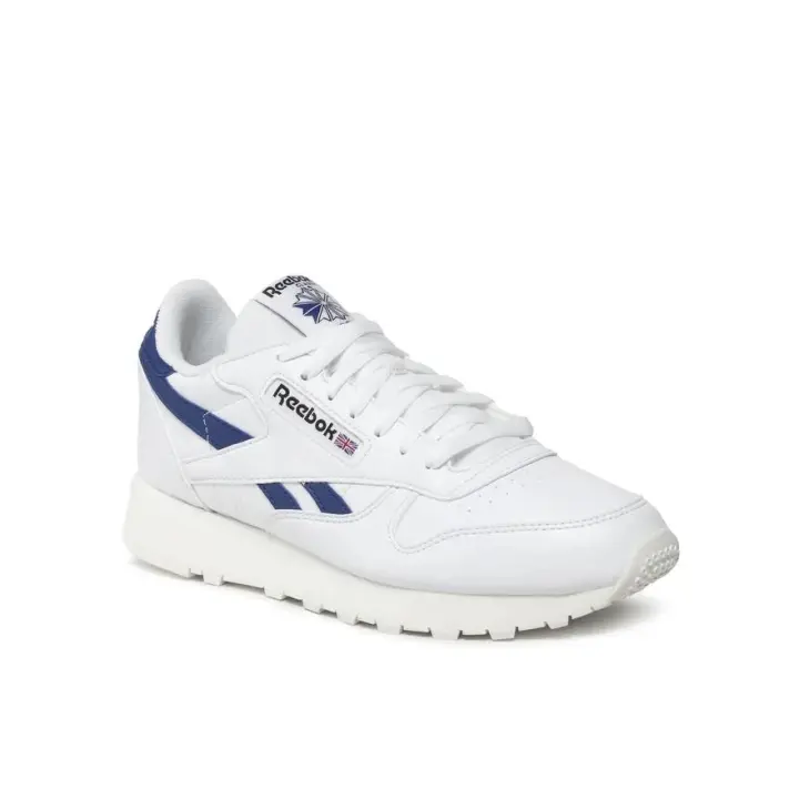 Zapatillas - Reebok Classic Vegan Unisex - Ecológicas - Blanco Azul- Talla 37,5 EUR - 24 cm - Reebok Classic Leather - 1