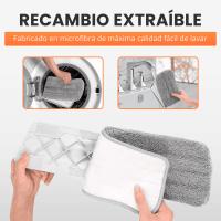 RELAXTY Mopa Spray con Mango Telescópico 126 cm y Cabezal 360° - Depósito 250ml, Almohadilla Reutilizable, Mopas de Limpieza Suelos de Todo Tipo, Paredes y Azulejos, Multisuperficie. - details 4