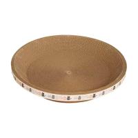 Placa De Rasguño Para Gatos De Cartón Redonda Y Ovalada Con Tazón Nido 5 Capas Para Gatos Domésticos Rasguño Delgada Y Durable - details 0