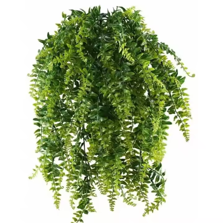 piezas de helecho colgante artificial de 90 cm, planta colgante de plástico, guirnalda de hiedra artificial, enredadera colgante de hojas verdes - 1