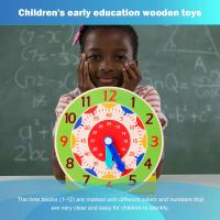 Reloj De Madera Montessori Para Niños Juguetes Educativos De Aprendizaje De Tiempo Ayudas Pedagógicas Para Escuela Primaria Tablero Inteligente Juguete Para Niños De 3-12 Años - details 2