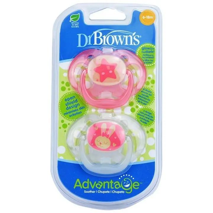 Dr Brown'S Chupete Silicona Advantage Reversible Nocturno T2 Colores Surtidos 6-18 M - 1