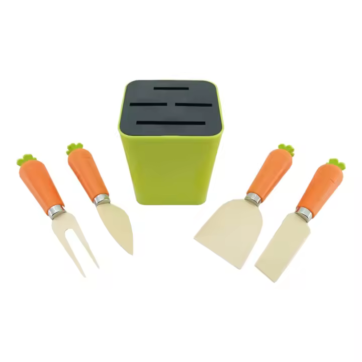 Juego de Cuchillos para Queso Zanahoria – Original, Acero Inoxidable, Set Funcional - 1