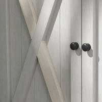 Armario de Jardín, Cobertizo de Madera para herraduras, Armario para herraduras de 2 Weatherproof Puertas, Cobertizo para herraduras con Techo de Asphalt, Armario para herraduras de Jardín, Patio, 110x55x117 cm, Gris Claro - details 5