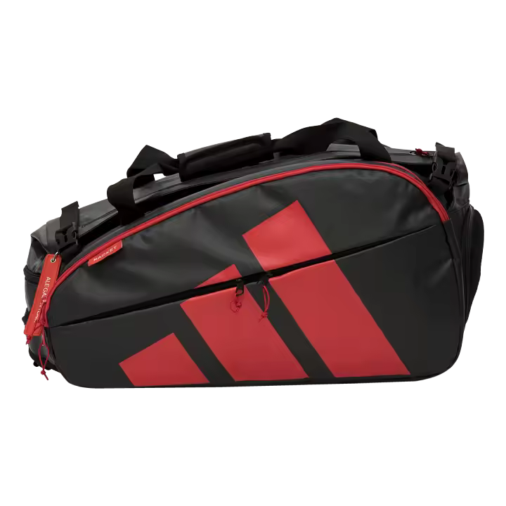 Paletero Adidas Multigame Negro y Rojo - Alejandro Galán - Nueva Temporada 2026 - Mochila Padel - Protección Térmica - Compartimentos Separados y Ordenados - 1