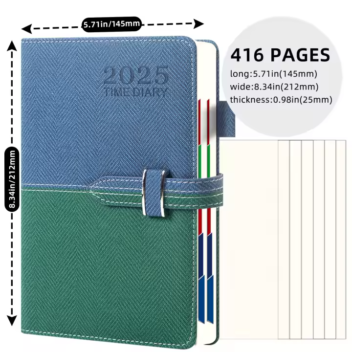 Agenda 2025 Vista Semanal 21,2x14,5 cm, 416 pagina, Planes que prometen y Sueños que se cumplen - Agenda Escolar with Organización Semanal,Bloc de notas Empresarial elegant 2025 - 1
