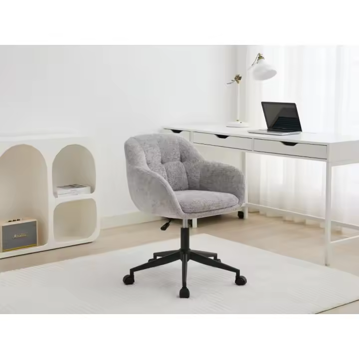 Vente-unique - Silla de oficina - Tela texturizada - Gris - Altura ajustable - LASSANDRA de Pascal Morabito - 1