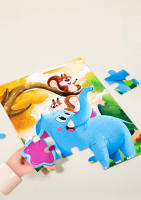 Libro De Rompecabezas Montessori Para Bebés Y Niños Juego De Aprendizaje Prescolar En Madera Dinosaurio Y Escena De Granja Animal - details 6