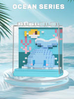 Puzzle De Bloques De Partículas Micro De Criaturas Marinas Serie Muñeca Cartoon Regalos De Cumpleaños Para Niños Y Niñas - details 13