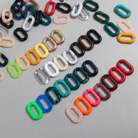 10pcs Grandes Bolas De Acrílico Ovaladas Colores Mixtos Para Hacer Pulseras Collares Joyería DIY Cadenas Para Gafas Accesorios - details 7