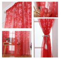 1pc Cortinas Navideñas Festivas Con Estampado De Copos De Nieve Crea El Ambiente Perfecto Para La Fiesta Material De Poliéster Tela Tejida Estilo Americano - details 4