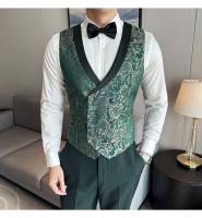 Traje De Tres Piezas Para Hombre Estilo Británico Primavera 2025 Traje De Negocios Casual Chaqueta Pantalón Alta Densidad Jacquard Vestido De Boda - details 18