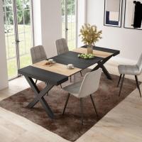 Skraut Home - Mesa Consola Extensible - Mesa Auxiliar - Tapa - 58/222x90x73cm - Práctica y Versátil - Estilo Moderno - Fácil Montaje - details 1