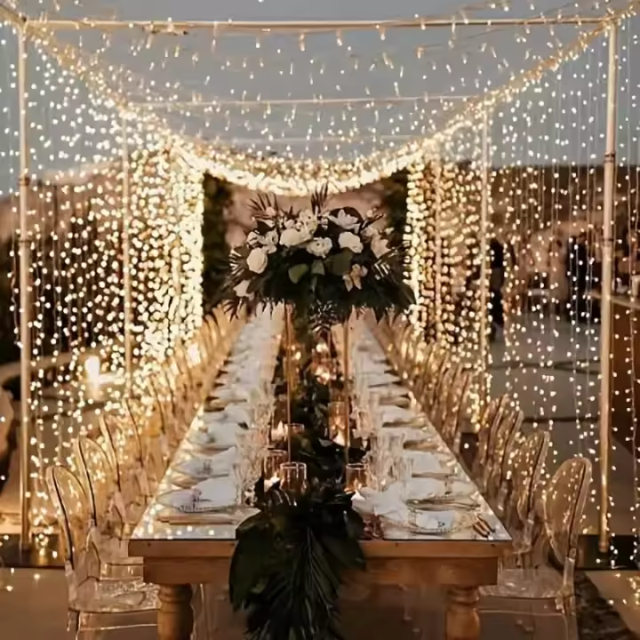 Guirnalda De Luces LED Para Navidad 6m Con 8 Modos De Iluminación Decoración Para Jardín Bodas Fiestas Y Hogar Interior Y Exterior - 1