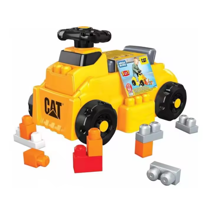 MEGA BLOKS CAT EXCAVADORA CONSTRUYE Y JUEGA DE MATTEL - 1