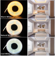 Tira De Luz COB Flexible 5M 12V 24V DC 2 Wire CCT 600 LEDs/m Alta Densidad Dual Blanco FCOB Tape Lamp 5mm PCB Luz Lineal - details 4