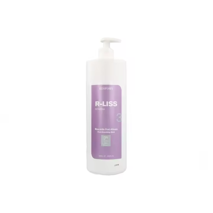 Risfort r-liss mascarilla post alisado (3) 1000 ml, tratamiento de alisado formulado con keratina y ácido hialurónico - 1