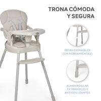 MS - Trona para bebe Belly convertible en alzador y en silla- 3 en 1- Trona plegable MS con asiento acolchado - details 1