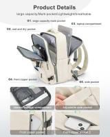 Mochipa de viaje para Mujer, mochipa Grande de viaje homologada para Vuelo para Vueling, EasyJet, mochipa impermeable para portátil de pulgadas Mochipa De Trabajo mochipa de viaje para hombre Zapatos y Puerto USB - details 5