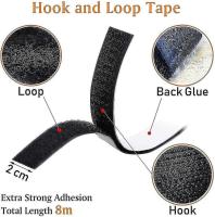 Cinta de Velcro autoadhesiva 50m Extra fuerte, adhesivo de doble cara con velcro 20mm de ancho - details 0