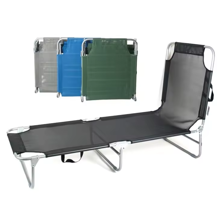 Tumbona Plegable Metal 186 X 56 X 23 Cm - Disponible en Varios Colores  / Tumbona playa , piscina , camping y exterior - 1
