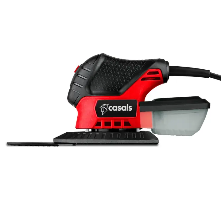 Casals - Multi lijadora SD75 roja de 75W / 11000 rpm / Incluye 40 hojas de lija y filtro / Sistema de cambio rápido de hoja con accesorios y bolsa - 1