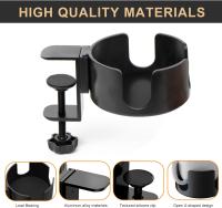 Portavasos Antiderrames Soporte Taza Escritorio, Universal Acero Inoxidable Portavasos Abrazadera Clip 1 Piezas - details 1