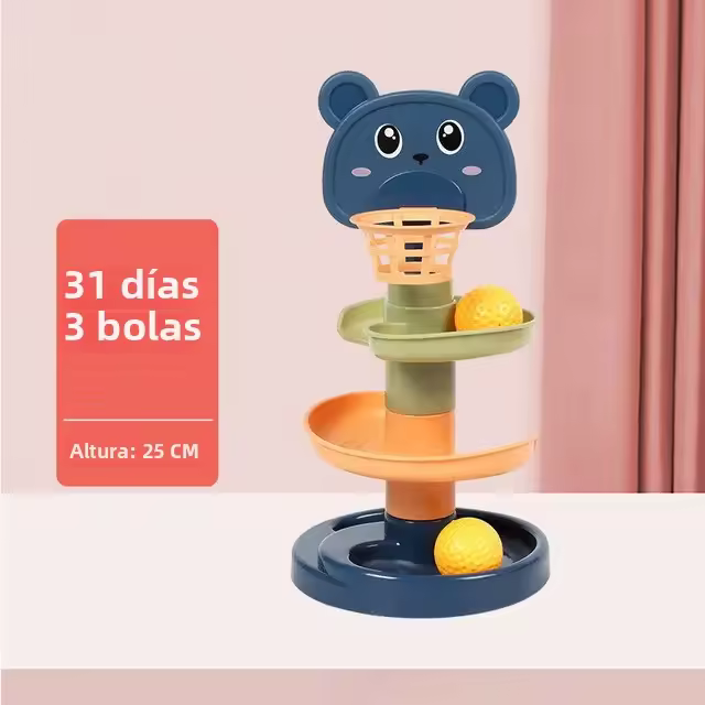 Juego Educativo Para Bebés Torre Giratoria De Bolas Montessori Juguete De Rollección Para Niños De 1 2 3 Años - 1