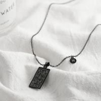 Collar Pendentivo De Acero Inoxidable Para Mujer Con Constelaciones Doble Cara En Color Negro Zodíaco Horóscopo Regalos - details 10