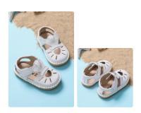 Sandalias De Verano Para Bebés Niñas Cuero Genuino Anticolisión Zapatos Infantiles Princesa Para Niños Playa Transpirables Talla True Fit Con Cierre De Correa - details 8