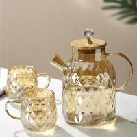 Hervidor De Té De Vidrio Con Tapa De Bambú Y Filtro Desmontable Cuerno De Champaña Para Té En Hoja Suelta Y Té De Flores 0.8/1.5/1.8L - details 4
