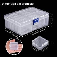 Caja De Plástico Transparente Para Empaque De Joyería De Mujer Caja De Almacenamiento De Escritorio Portátil Para Manualidades DIY - details 8