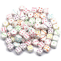50pcs De Cuentas De Dados Cuadradas De Acrílico 8x8mm Para Fabricación De Joyas Pulseras Collares Aretes Accesorios - details 2