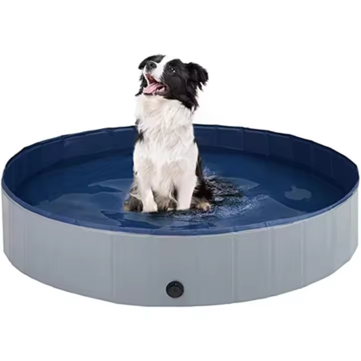 Piscina Plegable para Perros Gatos Bañera Portátil para Mascotas Plegable PVC Antideslizante y Resistente - 1