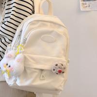 Mochila Grande Para Mujer Impermeable Ligera De Nylon Sólido Sin Colgantes Mochila Estudiantil Con Cierre De Cremallera - details 19