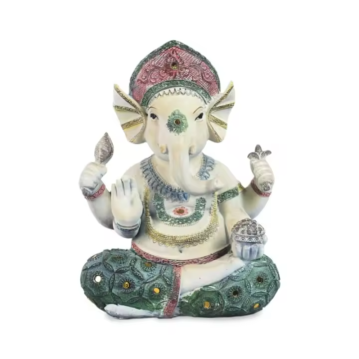 SIGNES GRIMALT Signes Grimalt Figura Decorativa Dios Ganesha Resina Blanco 22.5x10x18cm - 1