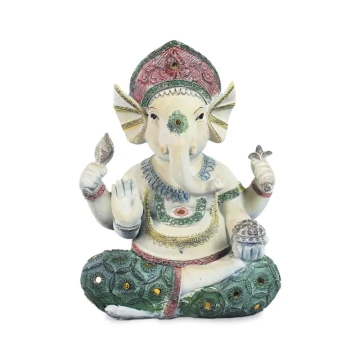 SIGNES GRIMALT Signes Grimalt Figura Decorativa Dios Ganesha Resina Blanco 22.5x10x18cm - 1