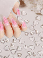 20pcs Encantos De Uñas En Resina Transparente Japonesa Corazón Kawaii Cristal De Amor Decoraciones Para Uñas DIY Accesorios De Belleza - details 1
