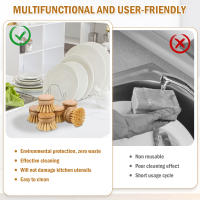 Cepillo De Platos De Madera Duradero Y Portátil Para Limpieza De Cocina Con Sisal Y Coco Ecológico Y Sin Residuos - details 5