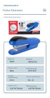 M&G Pegadora Duradera Portátil Suministros De Oficina Azul Paquete Individual Tamaño Normal Material Plástico Capacidad De Papel 20 - details 1