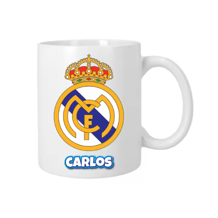 Real Madrid Mochila + Botella termo 700ML + taza 350ML + llavero - (DEJAR NOMBRE EN CHAT O NOTAS) Regalo para hombre o mujer o niño - 1