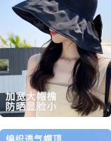 Sombrero De Pescador De Vinilo Protección Solar Para Niñas Verano Cubre Cara Plegable Y Almacenable Sombrero De Paja Versátil - details 11
