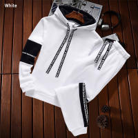 Traje De Corrida Para Hombre Con Capucha De Lujo Estilo Clásico Negro Blanco Ropa Deportiva Sencilla Calidad Superior Para Salir Diario - details 4